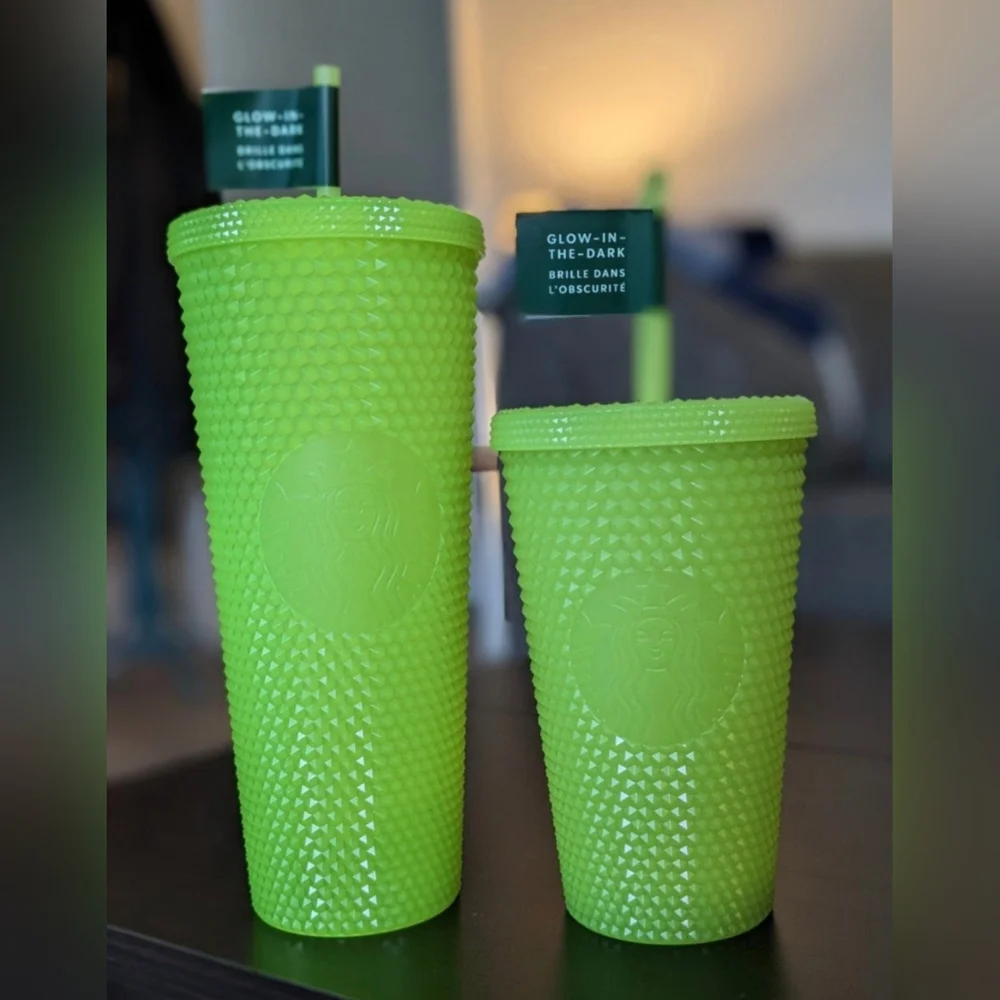 2022 Starbucks Halloween Glow In The Dark Studded Tumbler Duo. NWT